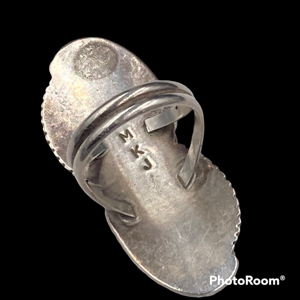 Authentic Native American Sterling Turquoise Ring… - image 4